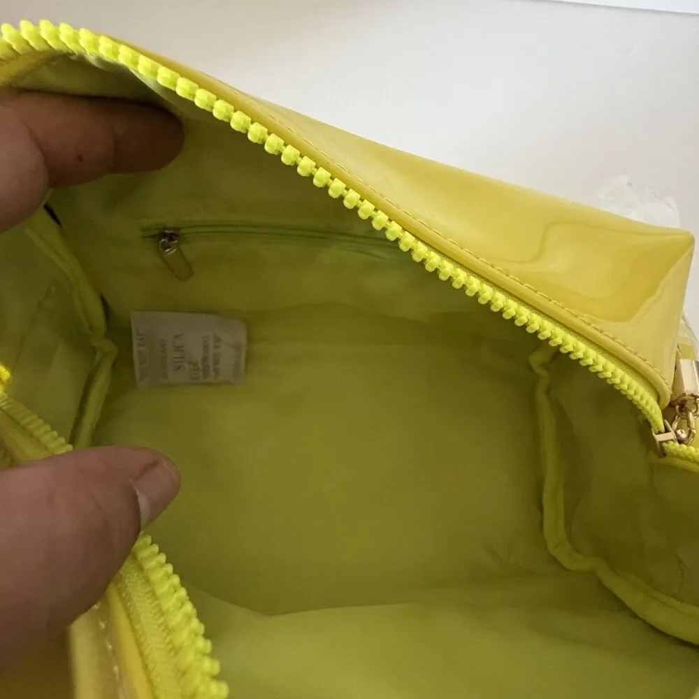 Jeffree Star Cosmetics Neon Yellow Makeup Bag Cosmetic Case NEW Older Style